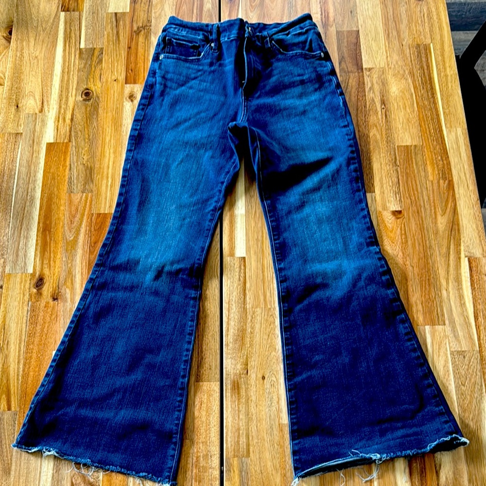 Express Blue Flare Wide Leg Jeans